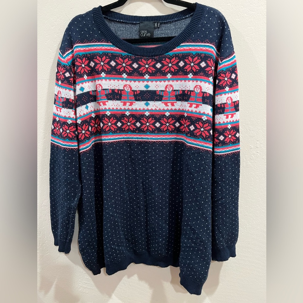 ASOS Curve Blue Pullover Sweater - US22